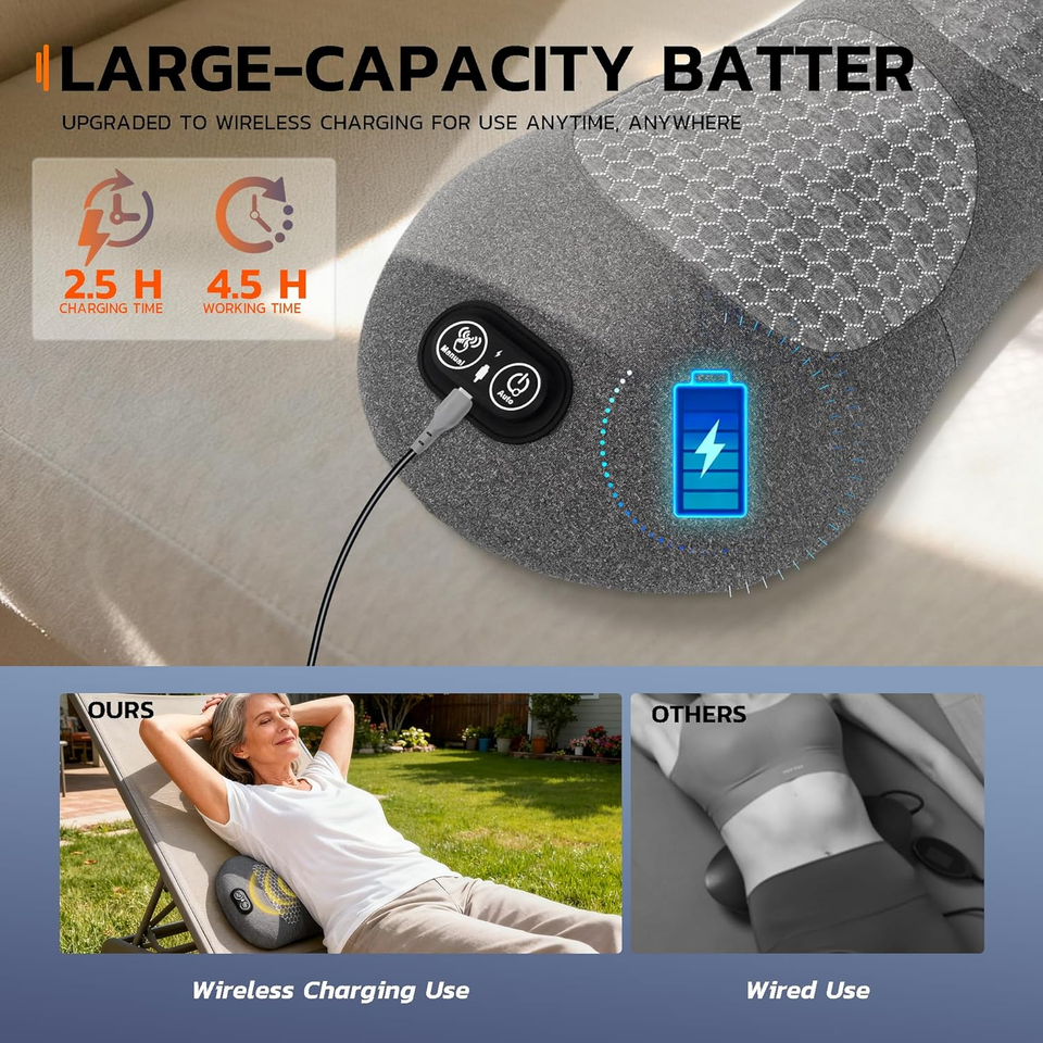 Electric Massage Pillow – USB and Battery Versions