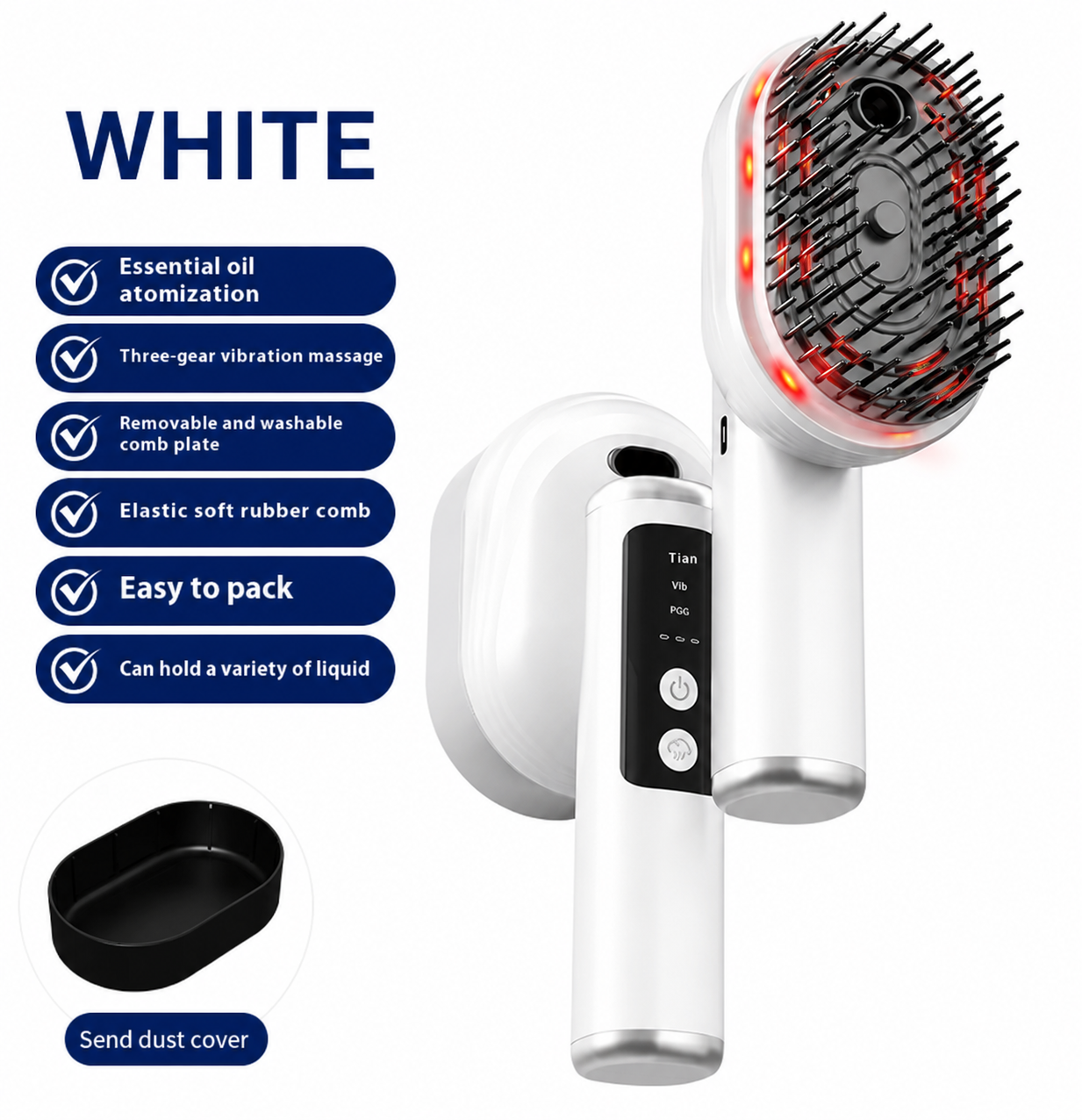 3-in-1 Electric Scalp Massager with Oil Applicator – IPX7 Waterproof