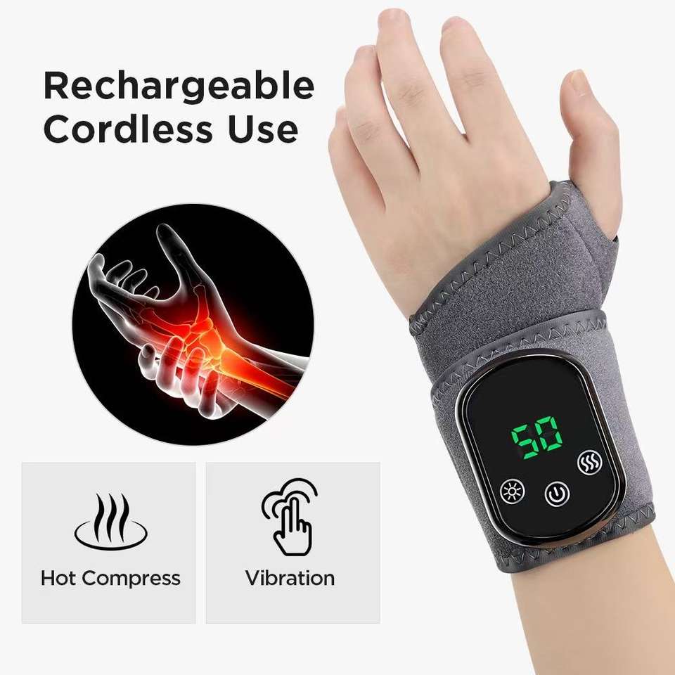 Electric Wrist Hand Massager with Infrared Heat - Full View