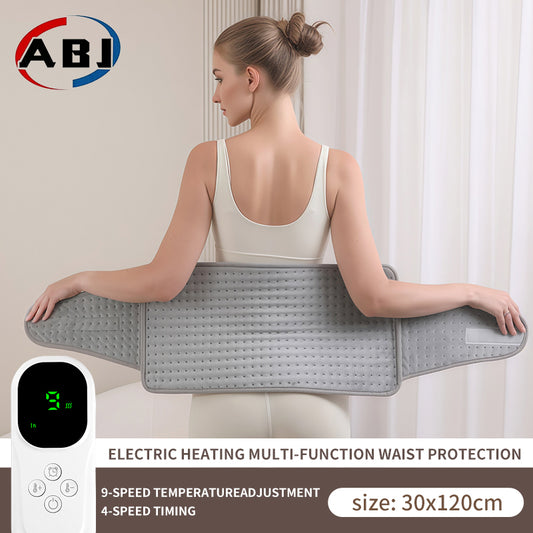 Electric waist heating pad quilted wrap belt