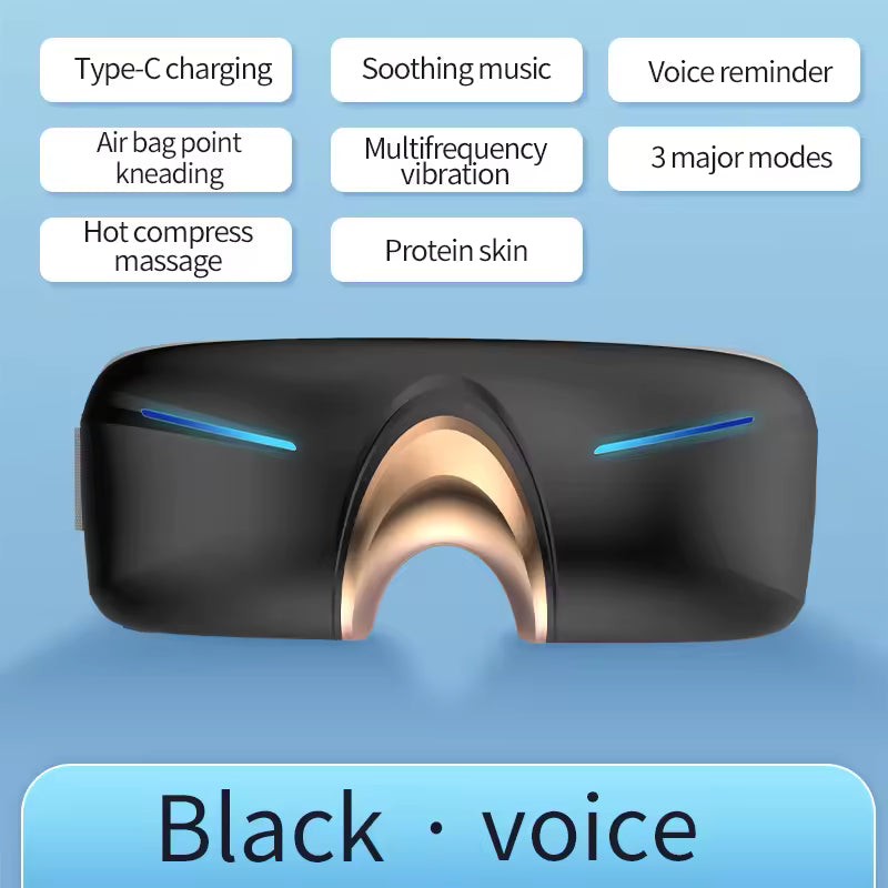 Electric Eye Massager with Heat & Vibration – 5 Modes | Bluetooth