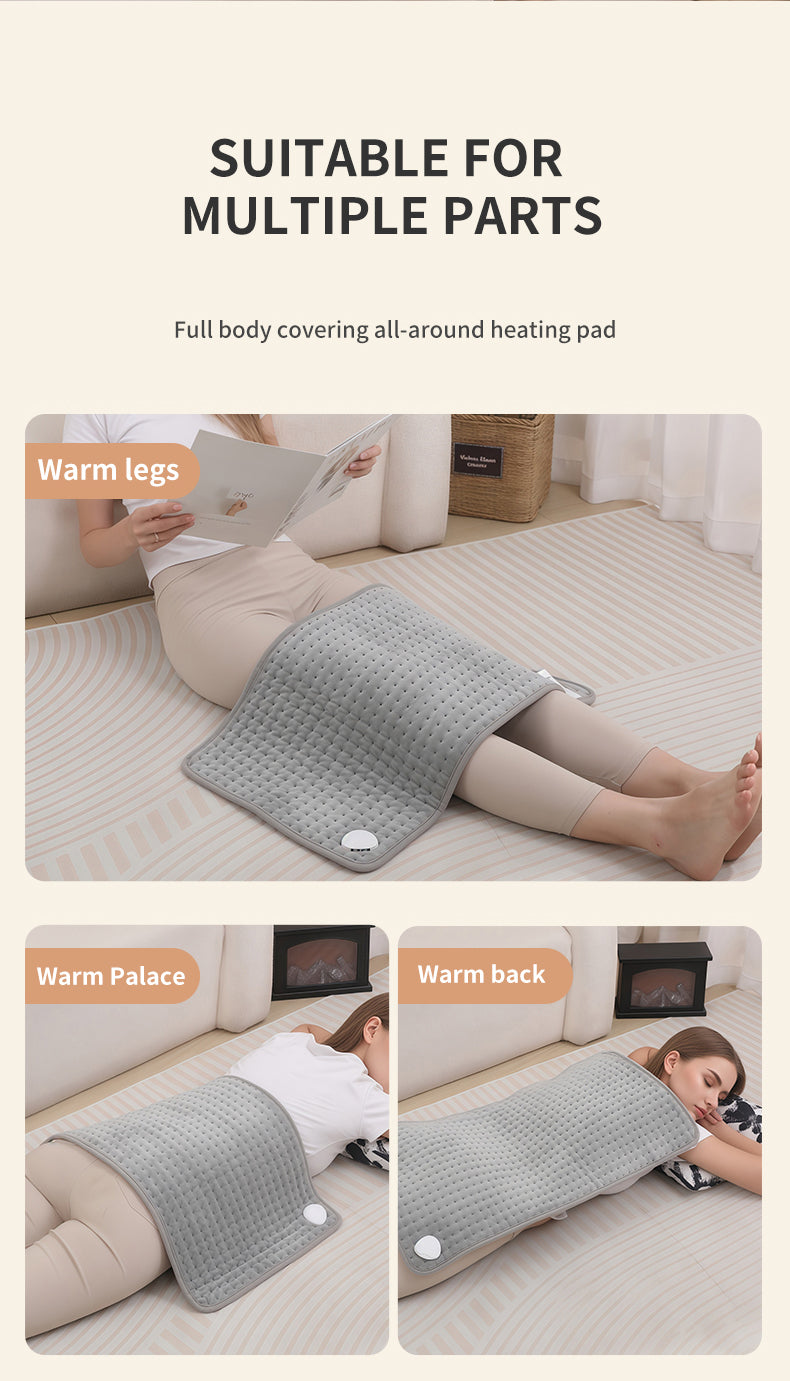 Electric heating pad with overheat protection feature