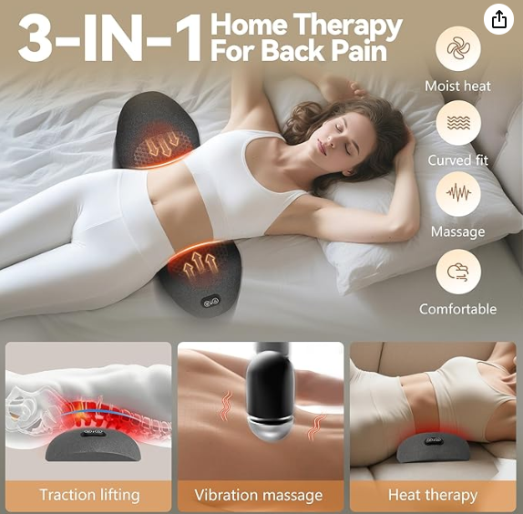 3-in-1 Neck & Back Pillow Massager - Stretch Function
