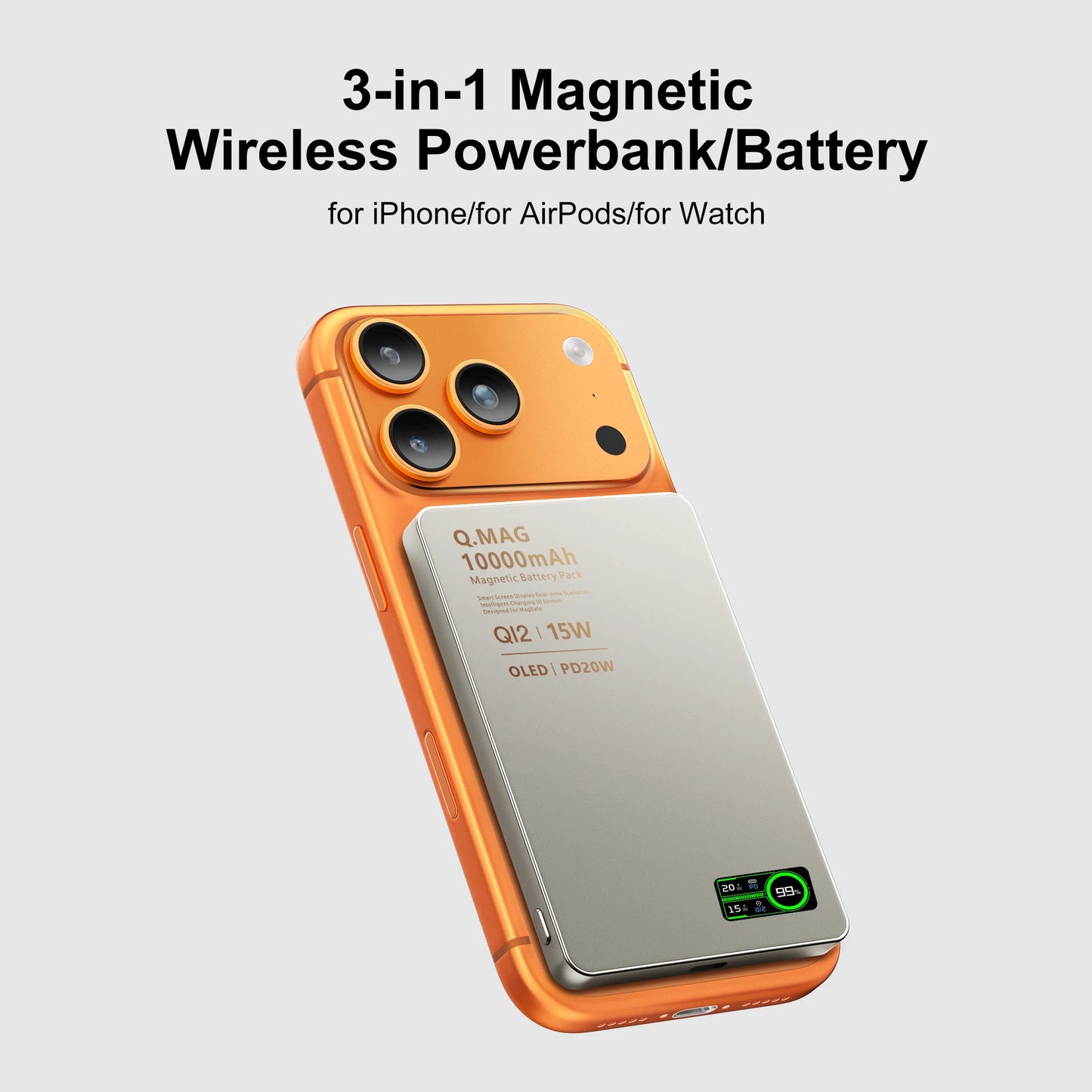 MagSafe Power Bank 10000mAh Qi2 15W – full product view