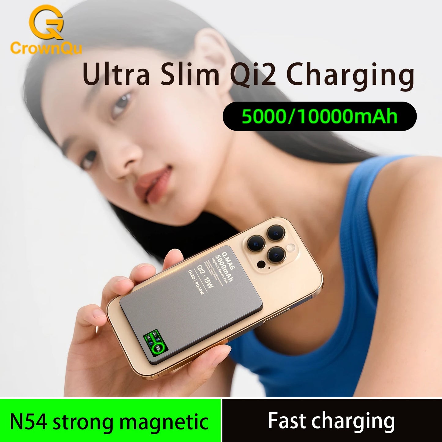MagSafe Power Bank 10000mAh – slim design side view