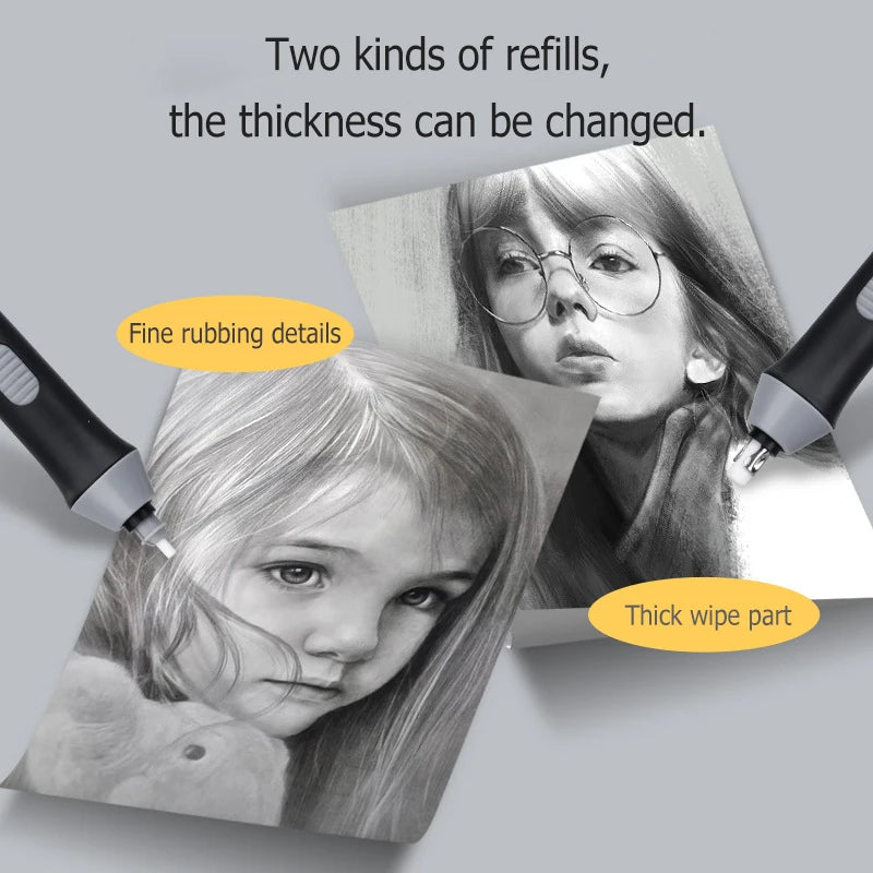Electric eraser thick and thin rubber tips replacement